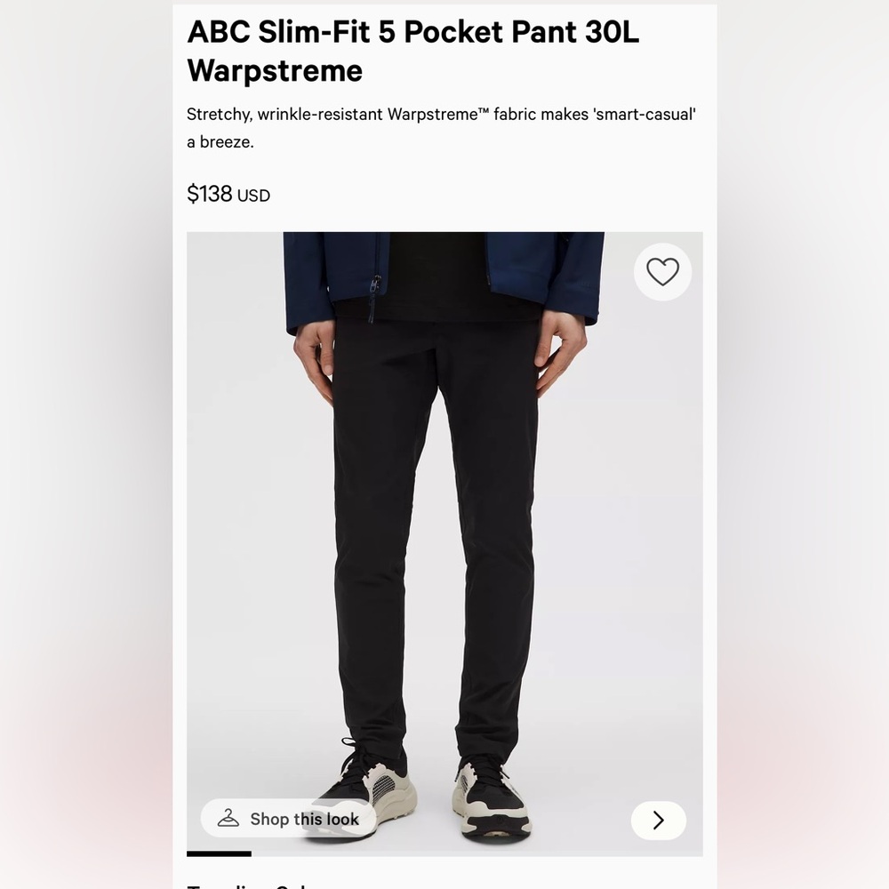 Men's lululemon Black Pants